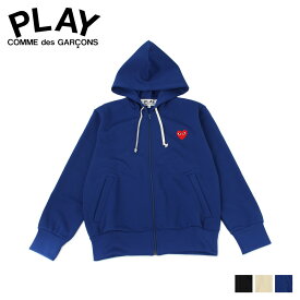 【クーポンで最大1000円OFF！3/29 10:59まで】 プレイ コムデギャルソン PLAY COMME des GARCONS パーカー スウェット フルジップ メンズ レディース HOODIE ブラック クリーム ブルー 黒 T172