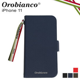 オロビアンコ Orobianco iPhone 11 スマホケース スマホショルダー 携帯 手帳型 アイフォン メンズ レディース サフィアーノ調 PU LEATHER BOOK TYPE CASE ブラック ネイビー カーキ レッド 黒