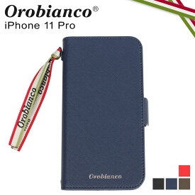 オロビアンコ Orobianco iPhone 11 Pro スマホケース スマホショルダー 携帯 手帳型 アイフォン メンズ レディース サフィアーノ調 PU LEATHER BOOK TYPE CASE ブラック ネイビー カーキ レッド 黒
