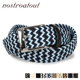 【クーポンで最大1000円OFF！5/1 10:59まで】 ノストロアテュー nostroatout ベルト レザーベルト メンズ バックル RUBBER BELT ブラック アイボリー ネイビー ベージュ チョコ 黒 NA-506017-95