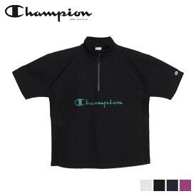チャンピオン Champion Tシャツ 半袖 リバースウィーブ メンズ REVERSE WEAVE HALF ZIP T-SHIRT ブラック ホワイト ネイビー パープル 黒 白 C3-R315