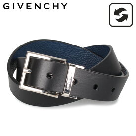 【クーポンで最大1000円OFF！5/1 10:59まで】 ジバンシー GIVENCHY ベルト レザーベルト メンズ REVERSIBLE BELT ブラック ブルー 黒 BK401K