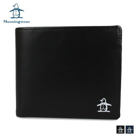 マンシングウェア Munsingwear 財布 二つ折り メンズ レディース 80S WALLET ブラック ネイビー 黒 MU-2065119