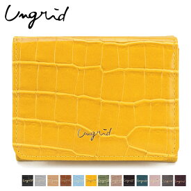 【クーポンで最大1000円OFF】 アングリッド Ungrid 財布 ミニ財布 三つ折り レディース TRI-FOLD MINI WALLET ブラック グレー ベージュ キャメル ライト ブルー イエロー 黒 UNG-51320