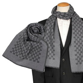 グッチ GUCCI マフラー ストール メンズ レディース GGパターン リバーシブル SC SOGI SCARF グレー 3912464G200