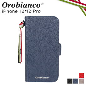 オロビアンコ Orobianco iPhone 12 mini 12 12 Pro スマホケース スマホショルダー 携帯 手帳型 アイフォン メンズ レディース シュリンク調 PU LEATHER BOOK TYPE CASE ブラック ネイビー グレージュ レッド 黒