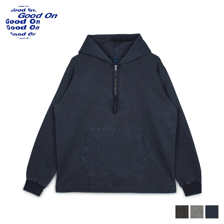 楽天市場】Good On グッドオン パーカー ハーフジップ プルオーバー 