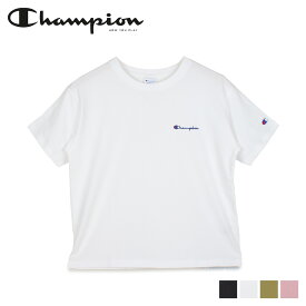 チャンピオン Champion Tシャツ 半袖 レディース クルーネック SHORT SLEEVE T-SHIRT ブラック ホワイト カーキ オフ ピンク 黒 白 CW-S303
