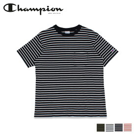 チャンピオン Champion Tシャツ 半袖 メンズ レディース BORDER SHORT SLEEVE T-SHIRT ブラック ホワイト ネイビー オレンジ 黒 白 C3-T303