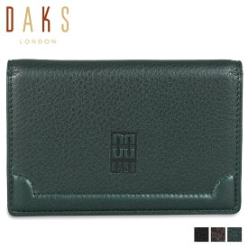 ダックス DAKS カードケース 名刺入れ 定期入れ メンズ CARD CASE ブラック ダーク ブラウン グリーン 黒 DP21490