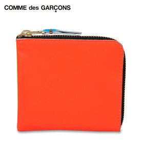 コムデギャルソン COMME des GARCONS 小銭入れ コインケース メンズ レディース L字ファスナー 本革 スーパー フロー SUPER FLUO グリーン オレンジ SA3100SF