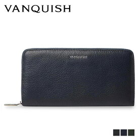 【クーポンで最大1000円OFF！5/1 10:59まで】 ヴァンキッシュ VANQUISH 長財布 メンズ 本革 ラウンドファスナー LONG WALLET ブラック ネイビー ダーク グリーン 黒 43510