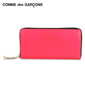 【クーポンで最大1000円OFF！5/1 10:59まで】 コムデギャルソン COMME des GARCONS 長財布 メンズ レディース ラウンドファスナー スーパー フロー SUPER FLUO ピンク SA0110SF