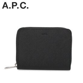 A.P.C. アーペーセー 財布 二つ折り メンズ EMMANUEL ZIP WALLET ブラック 黒 PXBJQ-H63087