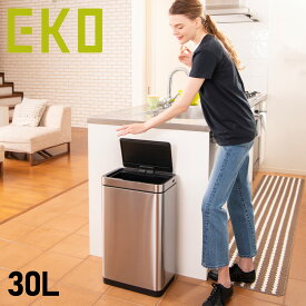 EKO イーケーオー ゴミ箱 ダストボックス デラックスミラージュ センサー ビン 30L ふた付き 自動開閉 EK9280RMT-30L