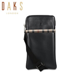 【クーポンで最大1000円OFF！5/1 10:59まで】 ダックス DAKS ショルダーバッグ メンズ 本革 斜め掛け 小さめ SHOULDER BAG ブラック 黒 DA39420