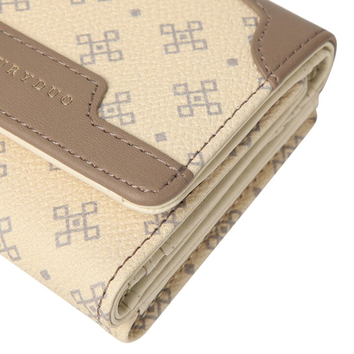 76 以上節約 マーキュリーデュオ Mercuryduo 財布 三つ折り レディース がま口 Monogram Mini Wallet ブラック ベージュ 黒 Mer w Icdm Edu Pe