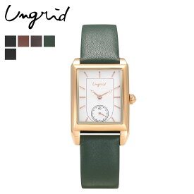 【クーポンで最大1000円OFF】 アングリッド Ungrid 腕時計 レディース BASIC SQUARE LEATHER WATCH ブラック キャメル ダーク ブラウン グリーン シルバー 黒 UNG-21740T