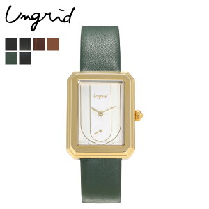 �y�ő�1000�~OFF�N�[�|�����s�� 6/2 11:59�܂ŁI�z �A���O���b�h Ungrid �r���v ���f�B�[�X SIGNATURE SQUARE LEATHER WATCH �u���b�N �L������ �u���E�� �O���[�� �V���o�[ �� UNG-21790T ��̓�