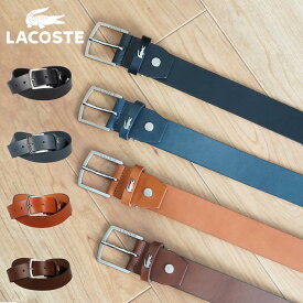 【クーポンで最大1000円OFF！5/1 10:59まで】 ラコステ LACOSTE ベルト レザーベルト メンズ 本革 BELT ブラック ネイビー ブラウン 黒 LB82580