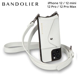 BANDOLIER バンドリヤー iPhone 12 mini 12 12Pro 12 Pro Max スマホケース スマホショルダー 携帯 アイフォン ヘイリー サイド スロット リザード ホワイト レディース ホワイト 白 10JUSWHSV
