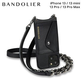 【最大1000円OFFクーポン配布中 8/17 12:00まで！】 BANDOLIER バンドリヤー iPhone 13 13Pro iPhone 13 Pro Max スマホケース スマホショルダー 携帯 アイフォン アンナ サイドスロット ブラック シルバー レディース ANNA SIDE SLOT BLACK SILVER ブラック 黒 14ANN