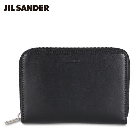 ジルサンダー JIL SANDER 財布 二つ折り財布 ポケット ジップ アラウンド ウォレット メンズ レディース 本革 ラウンドファスナー POCKET ZIP AROUND WALLET ブラック 黒 J25UI0003 P4966