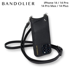 BANDOLIER バンドリヤー iPhone 14 14Pro iPhone 14 Pro Max iPhone 14 Plus スマホケース スマホショルダー 携帯 ショルダー アイフォン エマ シルバー メンズ レディース EMMA SILVER ブラック 黒 10EMM