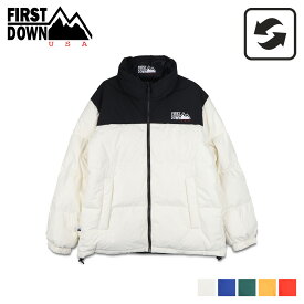 FIRST DOWN ファーストダウン ダウンジャケット アウター バブル マイクロフト メンズ レディース リバーシブル BUBBLE DOWN JACKET MICROFT ホワイト ブルー グリーン イエロー オレンジ 白 F342500C