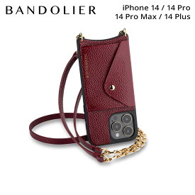 BANDOLIER バンドリヤー iPhone 14 14Pro iPhone 14 Pro Max iPhone 14 Plus スマホケース スマホショルダー 携帯 ショルダー アイフォン メンズ レディース LENA SIDE SLOT BURGUNDY ワイン レッド 14LEN