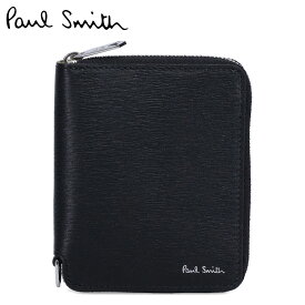 ポールスミス Paul Smith 財布 二つ折り財布 メンズ 本革 ラウンドファスナー WALLET ZIP BFOLD ブラック 黒 M1A-6702-KSTRGS