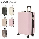 セシルマクビー CECIL McBEE キャリーケース キャリーバッグ ニューキルト Lサイズ レディース 53L スーツケース NEW QUILT CARRY CASE L ブラック ホワイト ベージュ ピンク 黒 白 CM12-4-00026