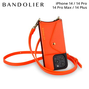BANDOLIER �o���h�����[ �X�}�z�V�����_�[ �X�}�z�P�[�X iPhone 14 14Pro iPhone 14 Pro Max iPhone 14 Plus �A�C�t�H�� �����Y ���f�B�[�X DONNA SIDE SLOT NEON ORANGE �l�I���I�����W 14DON ��̓�