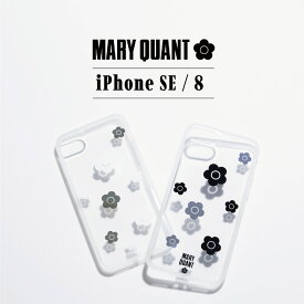 MARY QUANT マリークヮント iPhone SE 8 スマホケース 携帯 アイフォン 第3 第2世代 レディース マリクワ クリア 透明 マリクワ RANDOM DAISY HYBRID CLEAR CASE ブラック ホワイト 黒 白 IPSE-MQ13-14