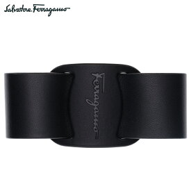 【クーポンで最大1000円OFF！5/1 10:59まで】 サルヴァトーレ フェラガモ Salvatore Ferragamo バレッタ ヘアアクセサリー レディース リボン 本革 VALLETTA ブラック 黒 340126