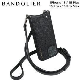 【最大1000円OFFクーポン配布中 8/17 12:00まで！】 BANDOLIER バンドリヤー iPhone15 15Pro iPhone 15 Pro Max iPhone 15 Plus スマホケース スマホショルダー 携帯 アイフォン メンズ レディース EMMA SILVER ブラック 黒 10EMM