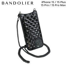 BANDOLIER バンドリヤー iPhone15 15Pro iPhone 15 Pro Max iPhone 15 Plus スマホケース スマホショルダー 携帯 アイフォン メンズ レディース SHEILA BLACK ブラック 黒 10SHE