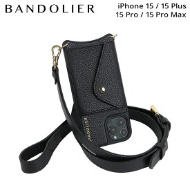BANDOLIER バンドリヤー iPhone15 15Pro iPhone 15 Pro Max iPhone 15 Plus スマホケース スマホショルダー 携帯 アイフォン メンズ レディース HAILEY SIDE SLOT GOLD ブラック 黒 14HAI
