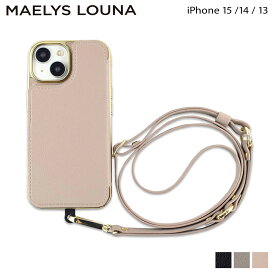 マエリスルーナ MAELYS LOUNA iPhone15 14 13 スマホケース スマホショルダー 携帯 アイフォン クロス ボディー デュオ レディース CROSS BODY CASE DUO ブラック グレー ベージュ 黒 ML-CSIP23M-2CB 【 ネコポス可 】