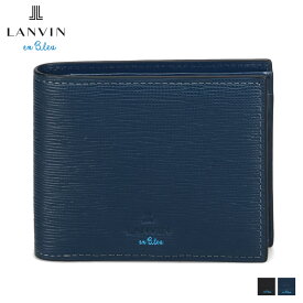 ランバンオンブルー LANVIN en Bleu 財布 二つ折り ウォレット メンズ レディース 革 札入れ WALLET ブラック ネイビー 黒 522603