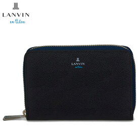 ランバンオンブルー LANVIN en Bleu 財布 二つ折り ウォレット メンズ レディース 革 札入れ ラウンドファスナー WALLET ブラック 黒 533604