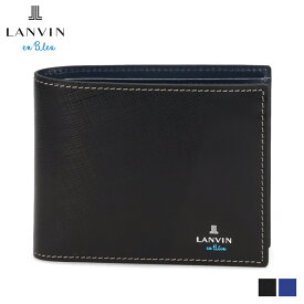 ランバンオンブルー LANVIN en Bleu 財布 二つ折り パーシャル メンズ レディース 小銭入れ付 PARTIAL ブラック ブルー 黒 555613