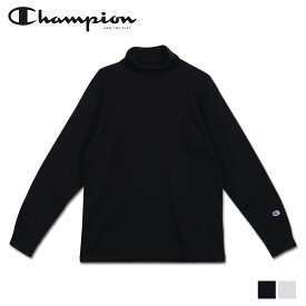 チャンピオン Champion Tシャツ 長袖 ロンT カットソー メンズ 無地 タートルネック LONG SLEEVE T-SHIRT ブラック オフ ホワイト 黒 C3-Y435