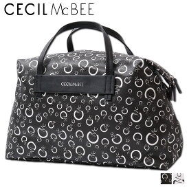 【クーポンで最大1000円OFF！5/1 10:59まで】 セシルマクビー CECIL McBEE バッグ ボストンバッグ ショルダー レディース Lサイズ モノグラム MONOGRAM SERIES ブラック ホワイト 黒 白 CM121130