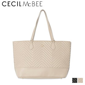 セシルマクビー CECIL McBEE バッグ トートバッグ レディース ファスナー付き キルト TOTE BAG ブラック ベージュ 黒 CM121145