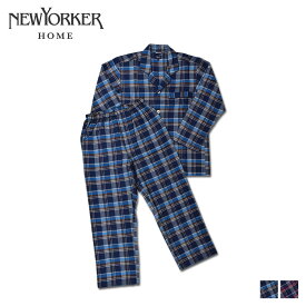 ニューヨーカーホーム NEWYORKER HOME ルームウェア 部屋着 パジャマ セットアップ ナイトウェア メンズ クルーネック RELAX WEAR レッド ブルー