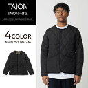 TAION タイオン インナーダウン ジャケット アウター メンズ レディース ミリタリー クルーネック 防寒 MILITARY CREW NECK DOWN JACKET ブラック ダークネイビー ダークオリーブ 黒 104B2ML-1