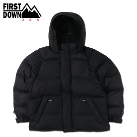 FIRST DOWN ファーストダウン ジャケット ダウンジャケット アウター マイクロフト メンズ 防寒 HOOD DETACHABLE DOWN JKT MICROFT ブラック 黒 F542003