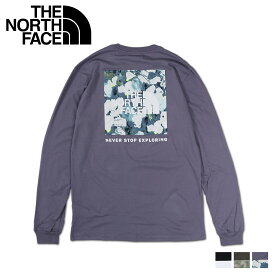 ノースフェイス THE NORTH FACE Tシャツ 長袖 ロンT カットソー メンズ M LS BOX NSE TEE ブラック グリーン パープル 黒 NF0A811N