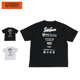 ユニバーサルオーバーオール UNIVERSAL OVERALL Tシャツ 半袖 メンズ 100th BANDANA TEE ブラック ホワイト 黒 白 U2413209C